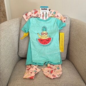 NWT Kirkland Signature Kids' Pajama Set with Pineapple and Watermelon